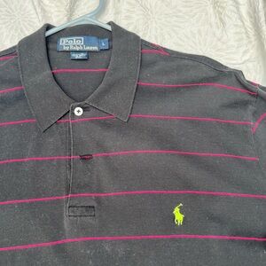 Ralph Lauren Black Polo with Red Accents